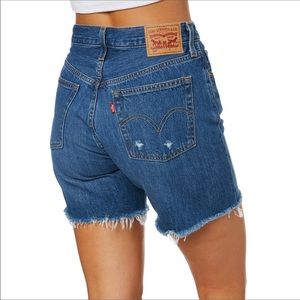 🆕 Levi's 501 High Rise Blue Denim Jean Shorts